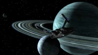 Andoria (bottom) in orbit of Andor