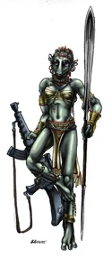 Camilla hunting in the jungles of the Chekkoo Province.
