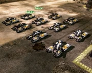 A division of Legion MZ-10 Attack Tanks on a mission, circa 130 ABY