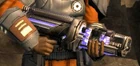 A player wielding a Laser Rifle
