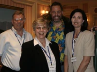 Graham, Sue, Erich and Louise (President) pose for a photo at Toastmasters' 2005 "Kammacon" conference