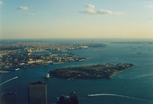 View of the harbour from one of its many skycrapers.