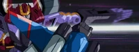 Galvatron blasts Starscream with his rarely seen armpit-laser.