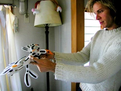 Alex and "AMBU", his original transforming design.