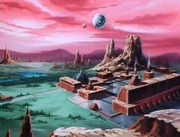 The Autobot base amidst the landscape of Athenia.