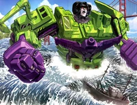 "Devastator use ocean as bathtub!"