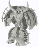 A robot with a hemisphere on his back.