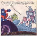He sells Micro Machines better than he sells the Autobot cause.