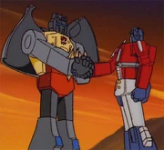 After he stop shaking hand, me Grimlock going to eat him!