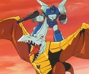 Okay, robot rides pterasaur? That is awesome.