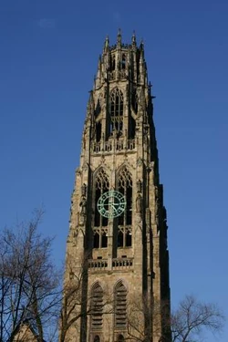 Harkness Tower at Yale University, New Haven, Connecticut.
