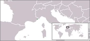Map showing the location of Monaco.