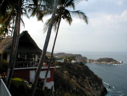 The Pacific Ocean as seen from a hotel in Acapulco, Mexico.