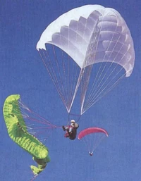 Utilisation d'un parachute de secours de type Rogallo