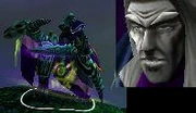 Arthas som dødsridder i Warcraft III.