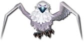 A white riding gryphon