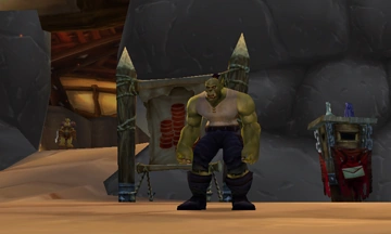 Lokarn, the "Sales Associate" of the newly founded Longtusk Fish Co., doing whatever it is he does - on the clock of course.