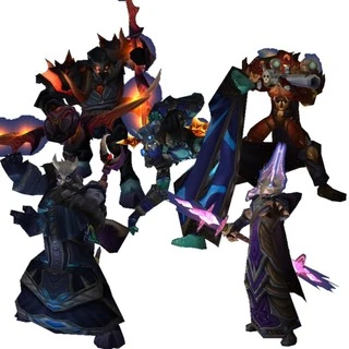 Future Blood Elf Mage, Troll Shaman, Draenei Priest, Draenei Warrior and Night Elf Hunter