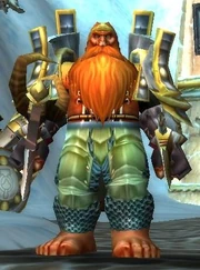 Dwarf male wearing the Ancient Corroded Leggings