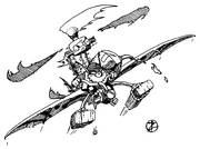 Gnomish flying machine in art.