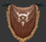 The Mag'har clan banner, an ancient orc symbol.