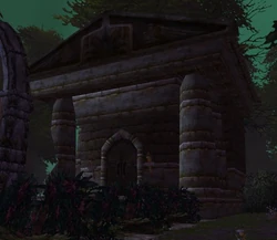 Sekhesmet's Mausoleum, where the priest and his daughter Euphrati were buried, in Brill's graveyard