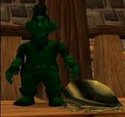 Gnome afflicted by Oozeling´s aura.