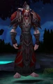 A Male Night Elf wearing Kodohide Battlegear