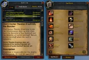 Quest log and spellbook