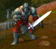 A gray-skinned Blackrock orc.