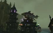 The Cloudkisser arriving in Northrend