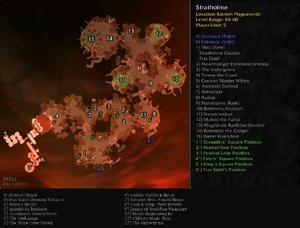 Edited Atlas map showing also the various shops that were in Stratholme.