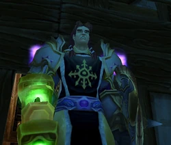 Saavedro outside his home in Goldshire