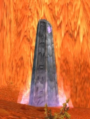 A pillar in the wasteland.