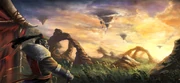 An orc overlooking Draenor