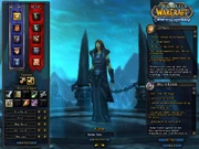 Death Knight character creation screen.