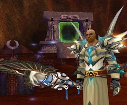 Sekhesmet, alive, near the Dark Portal shortly after the departure of the Alliance Expedition