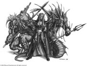 "Villain Races" by Chris Metzen. Only the blood elves and Darkspear jungle trolls are currently Horde Members. Naga are not part of the Horde.