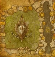 Map of Silvermoon; the Ruins of Silvermoon are on the western side of the Dead Scar
