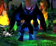 Illidan became a black demon after consuming the power of the Skull of Gul'dan