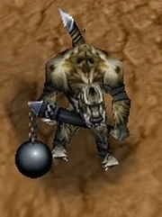 A gnoll as seen in Warcraft III