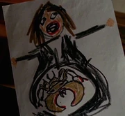 A disturbing picture of Reyes drawn by highly imaginative eight year-old Tommy Conlon.