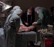 The Cigarette-Smoking Man attempting to interrogate John Barnett in 1994.