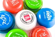 Japanese "80s revival' yo-yos sold with Coca-Cola branded soda bottles in 2006.
