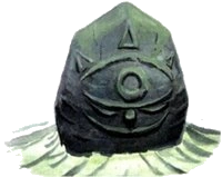 Artwork of a Gossip Stone from Ocarina of Time