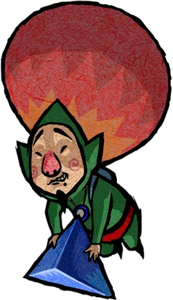 Artwork of Tingle holding a Force Gem