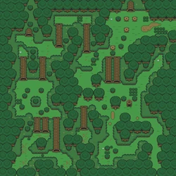 Link walking through the Lost Woods in A Link to the Past