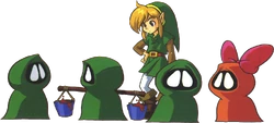 Artwork of Link and Subrosians