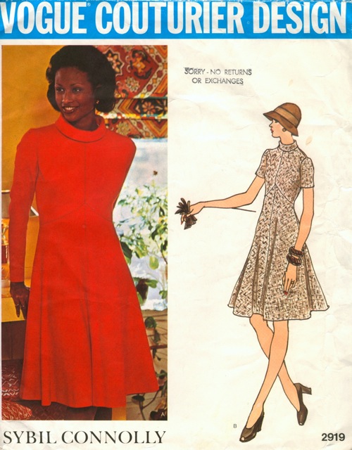 Vogue Printed Pattern ~ Vogue American Designer ~ Diane von Furstenberg ~ Vogue 1851 ~ Size 8 ~ 1970s Misses' Dress