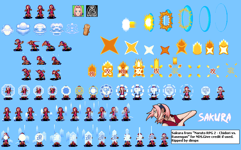 Image - Sakura-RPG2.png - Naruto Sprite Sheet Database